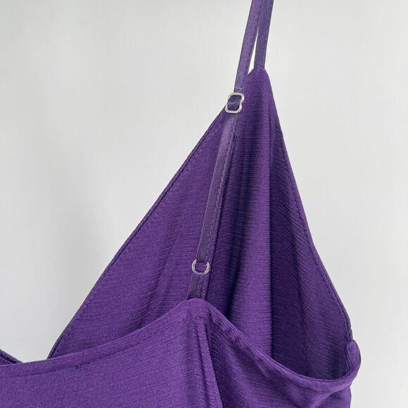 Zara Purple Satin Slip Maxi Dress Women’s Sleeveless Stretch Size Medium - Picture 10 of 14